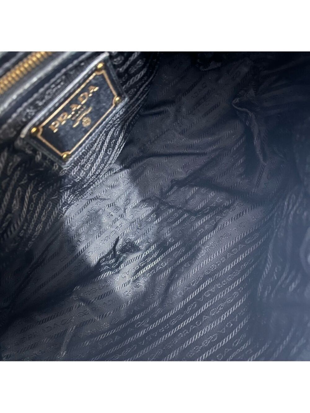 PRADA BLACK TESSUTO JACQUARD TOTE - Picture 7 of 15